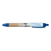 Maatwerk uw fotopen met tekst blauwe inkt pen (Bodem)