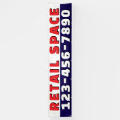 Maatwerk winkelruimte beschikbaar bedrijf spandoek (Verticaal)