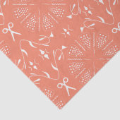 Maatwerktuigen op zalm tissuepapier (Detail)