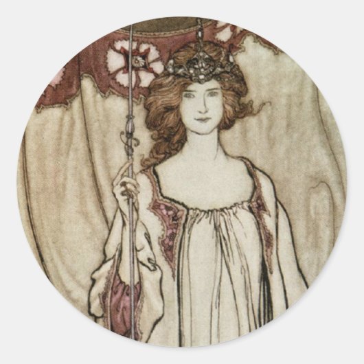 Mab Fairies Verloskundige Art Nouveau Sticker (Voorkant)