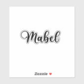 Mabel Naam - Handgeschreven kalligrafie Sticker (Vel)