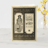 Mabel Normand 1917 Exposant Ad stomme film Kaart (Gele Bloem)