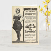 Mabel Normand 1918 badpak portret stil Kaart (Gele Bloem)