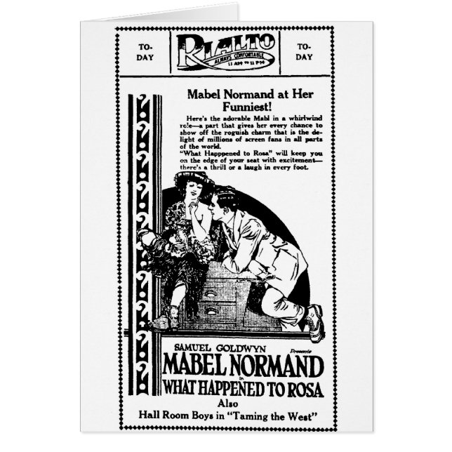 Mabel Normand Wat gebeurde er met Rosa 1921 (Voorkant)