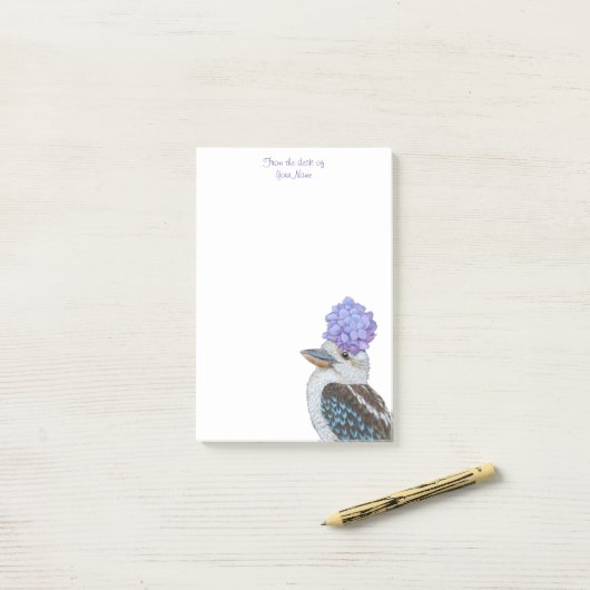 Mabel the kookaburra post-it notes (Op bureau)