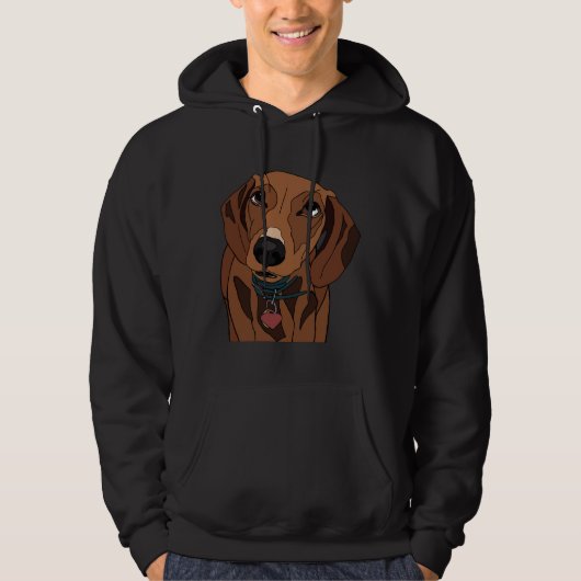Mabel The Mini Dachshund Hoodie (Voorkant)