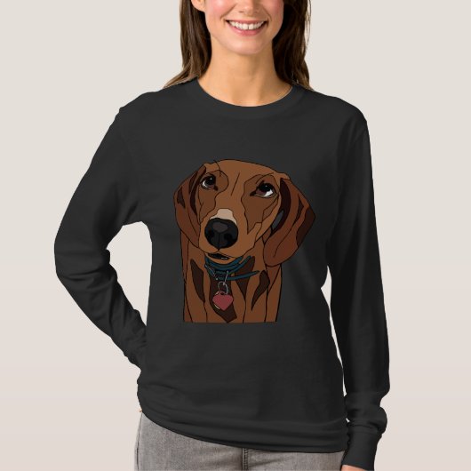 Mabel The Mini Dachshund T-shirt (Voorkant)