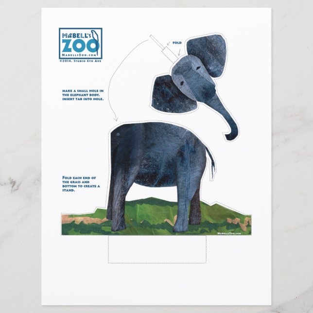 Mabell's Zoo Elephant Cutout (Voorkant)