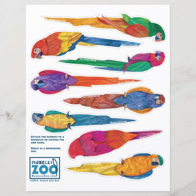 Mabell's Zoo Parrot Cutouts (Voorkant)