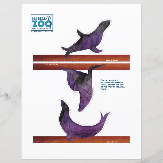 Mabell's Zoo Seals Cutout (Voorkant)