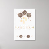 Mabel's Room (Persoonlijk) Naam Boho Floral Canvas Afdruk (Voorkant)
