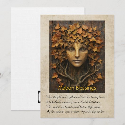 Mabon Autumn Equinox Greeting Card Bedankkaart (Voorkant / Achterkant)