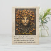 Mabon Autumn Equinox Greeting Card Bedankkaart (Staand voorkant)