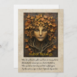 Mabon Autumn Equinox Greeting Card Bedankkaart