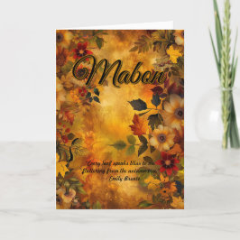 Mabon Autumn Wenskaart, aanpasbaar Bedankkaart