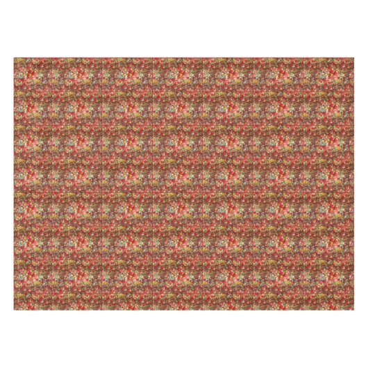 Mabon Blessings Autumn Equinox op Bourgogne Floral Tafelkleed (Voorkant (Horizontaal))