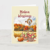 Mabon Blessings Wiccan Pagan Wenskaart Kaart (Voorkant)