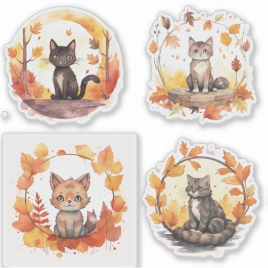 Mabon Cats Vinyl Sticker Set (Voorkant)