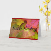 Mabon - de Groet van Equinox van de Herfst Kaart (Gele Bloem)