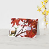 Mabon - de Zegen van Equinox van de Herfst Kaart (Gele Bloem)