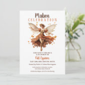 Mabon Harvest Herfst Equinox Retro Fairy Kaart (Staand voorkant)