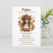 Mabon Harvest Herfst Equinox Retro Fairy Kaart (Staand voorkant)