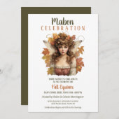 Mabon Harvest Herfst Equinox Retro Fairy Kaart (Voorkant / Achterkant)