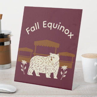 Mabon Harvest Herfst Equinox Uitnodiging Reclamebord Met Voetstuk