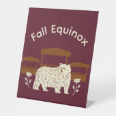 Mabon Harvest Herfst Equinox Uitnodiging Reclamebord Met Voetstuk (Voorkant)