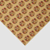 Mabon herfst equinox krans op Herfst goud Tissuepapier (Detail)