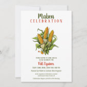 Mabon Herfst Equinox Oogst Mais Boeket Kaart (Voorkant)