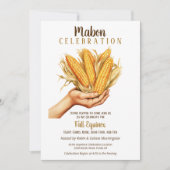 Mabon Herfst Equinox Oogst Maïs Boeket Kaart (Voorkant)