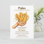 Mabon Herfst Equinox Oogst Maïs Boeket Kaart (Staand voorkant)