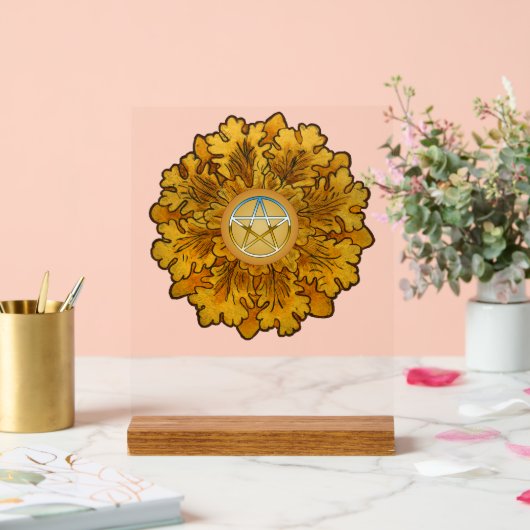 Mabon Oak Leaves Acryl Bord (Huwelijk)