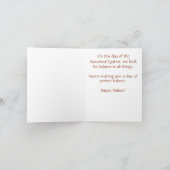 Mabon Oak Leaves Feestdagen Kaart (Binnen)