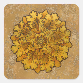 Mabon Oak Leaves Ronde Sticker