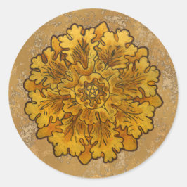 Mabon Oak Leaves Ronde Sticker