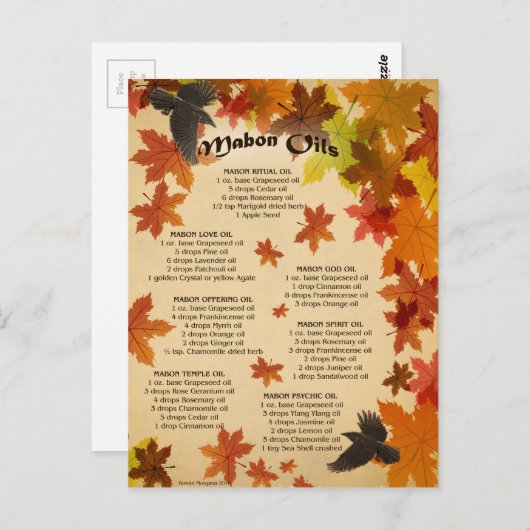 Mabon Oils Briefkaart (Voorkant / Achterkant)