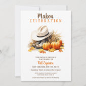 Mabon Oogst Herfst Equinox Laarzen & Pompoenen Kaart (Voorkant)