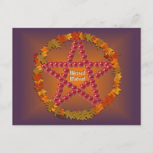 Mabon Pentacle Briefkaart