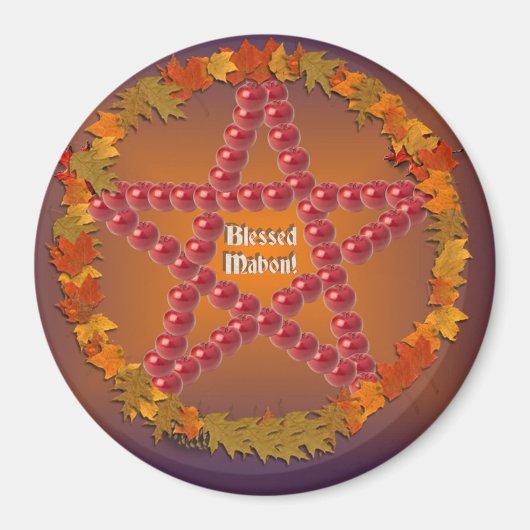 Mabon Pentacle Magneet (Voorkant)