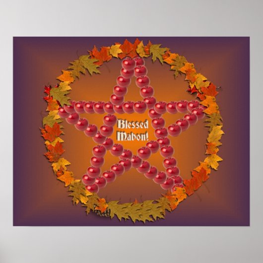 Mabon Pentacle Poster (Voorkant)