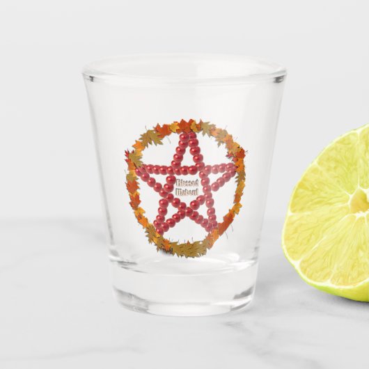 Mabon Pentacle Shot Glas (Voorkant)
