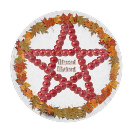 Mabon Pentacle Snijplank (Voorkant)