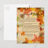 Mabon Swirling Leaf Spell Briefkaart (Voorkant / Achterkant)