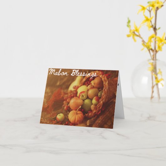 Mabon-Wenskaart Kaart (Gele Bloem)