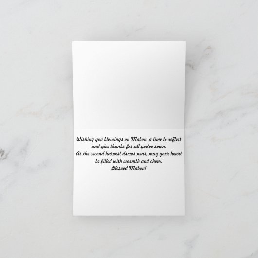 Mabon-Wenskaart Kaart (Binnen)