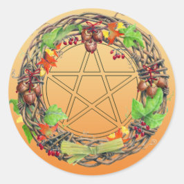 Mabon Wreath Ronde Sticker