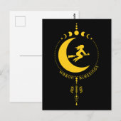 Mabon Zegeningen, heks, maan, tarwe Briefkaart (Voorkant / Achterkant)