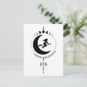 Mabon Zegeningen, heks, maan, tarwe Briefkaart (Staand voorkant)